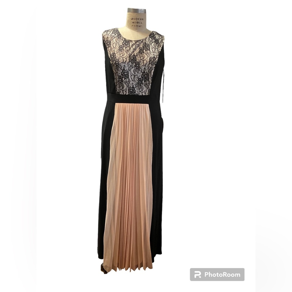 Maxi Black & Dusty Pink Dress